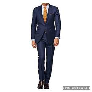 SuitSupply Sienna Navy Red Lining Wool Suit